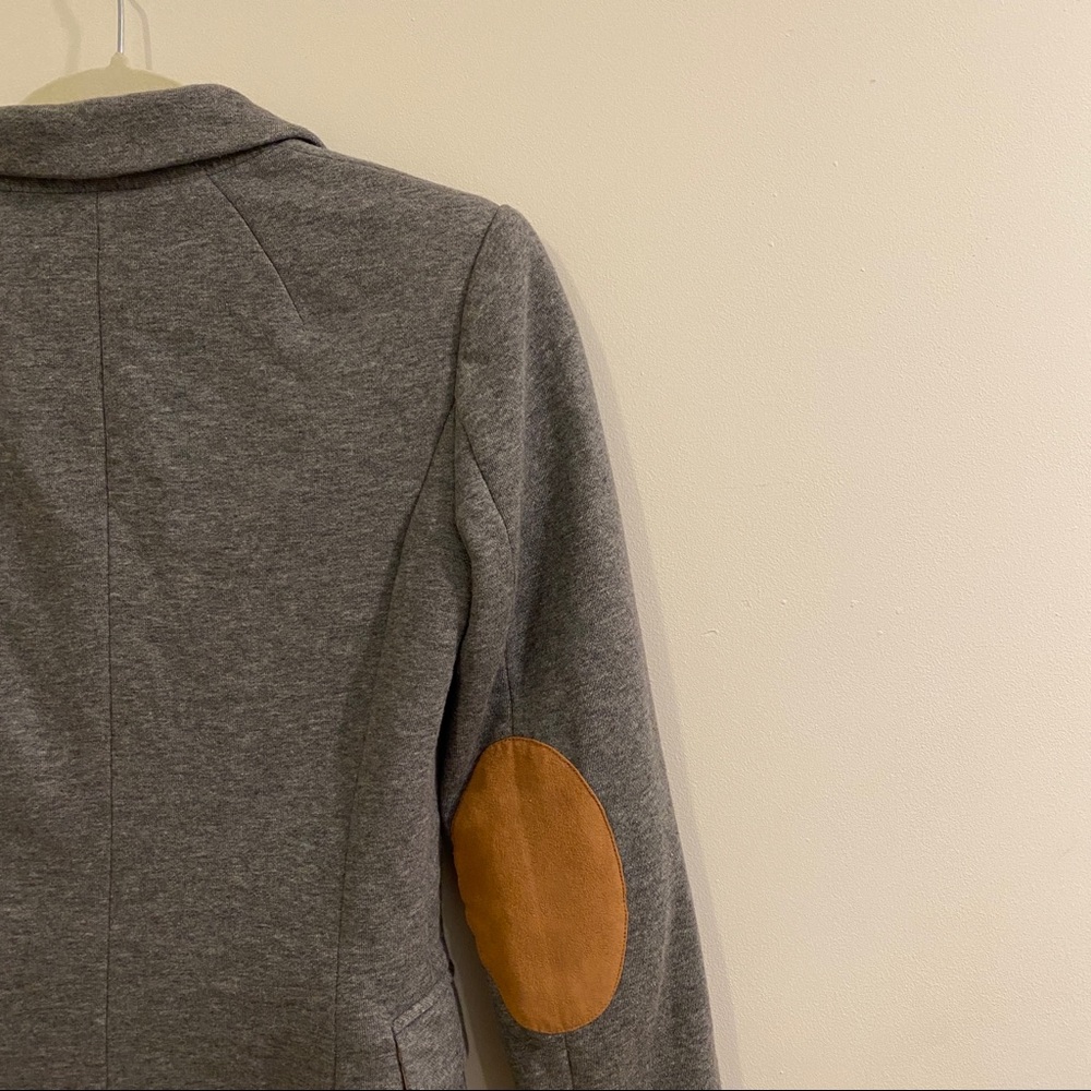 H&M Grey Blazer With Elbow-Patch